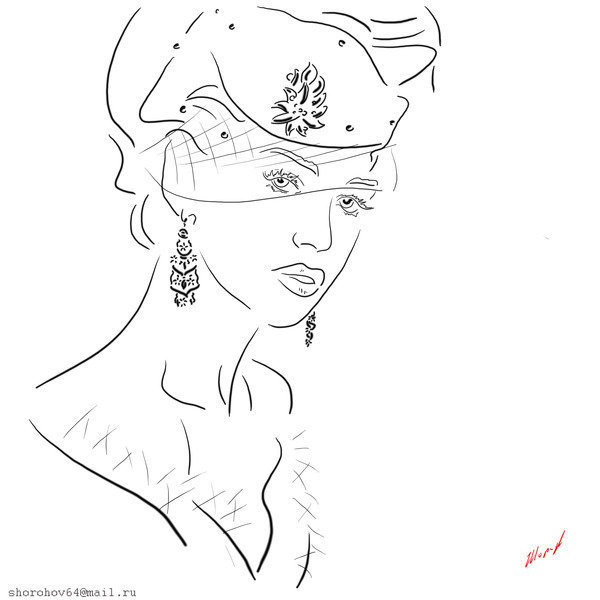 женский образ - монохром - оригинал