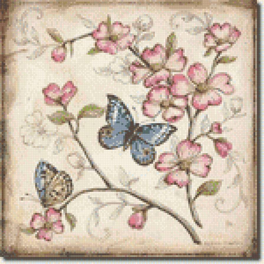 бабочка 2 - цветы. бабочки - предпросмотр