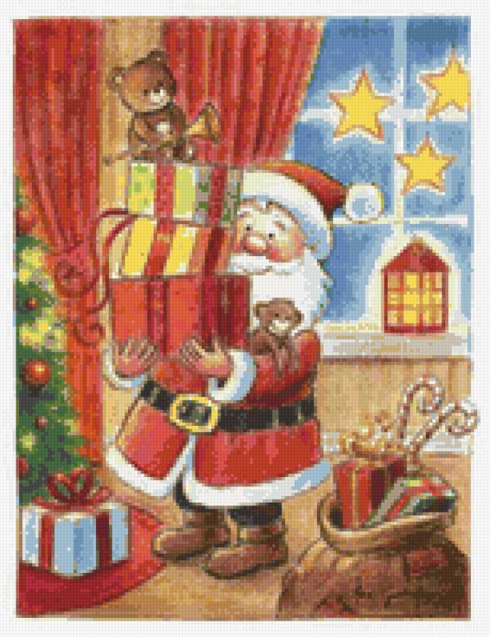 Санта - санта, новый год, рождество, подарки - предпросмотр