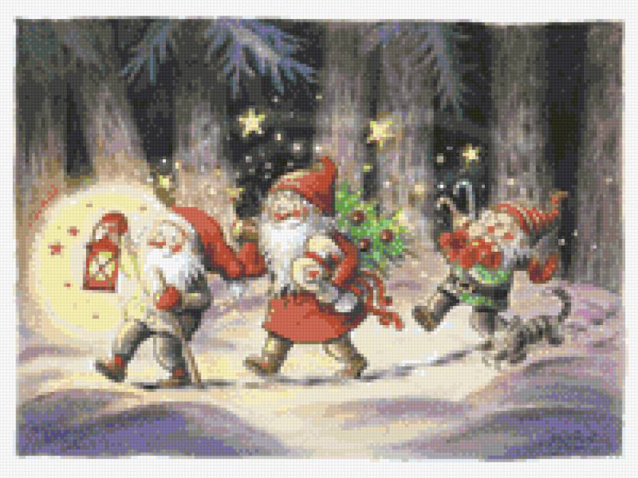 Санты - подарки, новый год, рождество, санта - предпросмотр