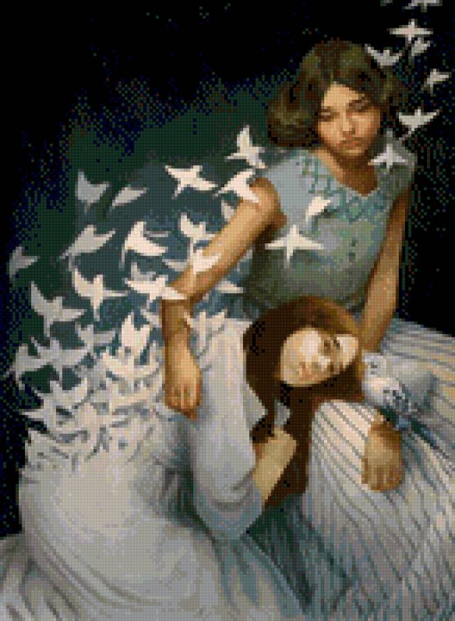 Печаль - бабочки, девущки - предпросмотр