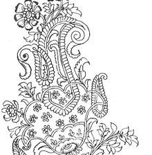 Цветы монохром народные