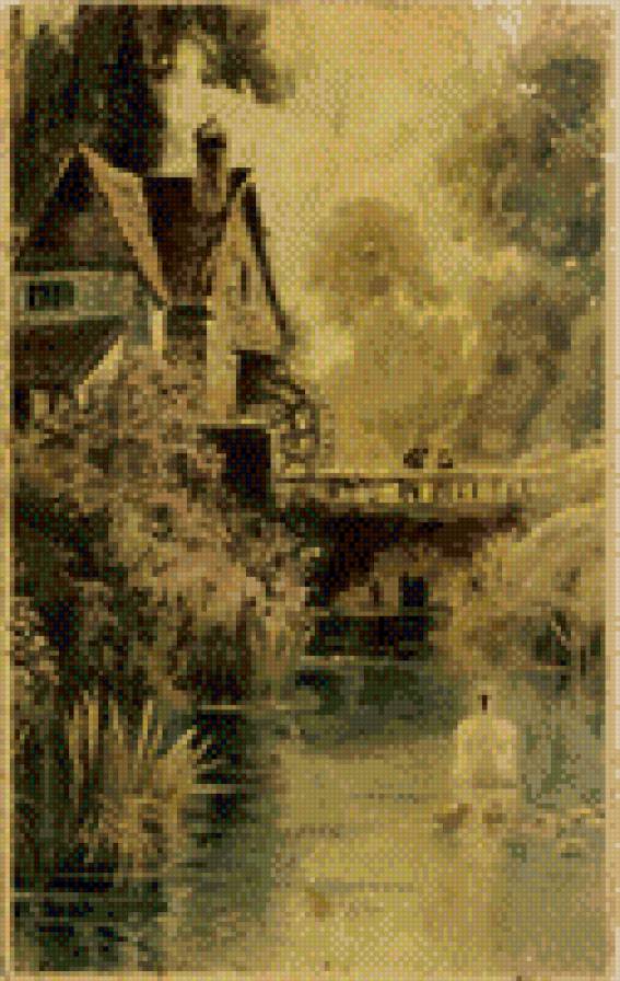 мельница - у воды, мельница - предпросмотр