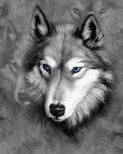 Схема вышивки «волки»