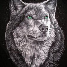 Оригинал схемы вышивки «волки» (№806483)