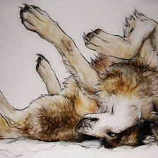 Схема вышивки «волк»