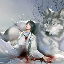 Схема вышивки «волк»