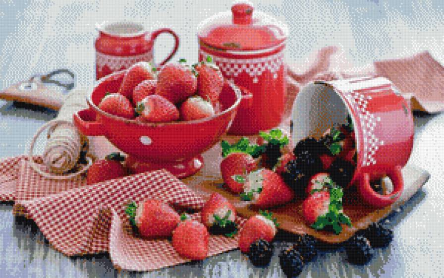 Клубничное варенье - клубника, земляника, варенье, красный - предпросмотр