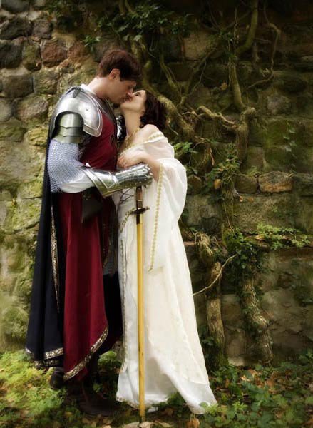 Прощание - рыцарь с девушкой, люди - оригинал