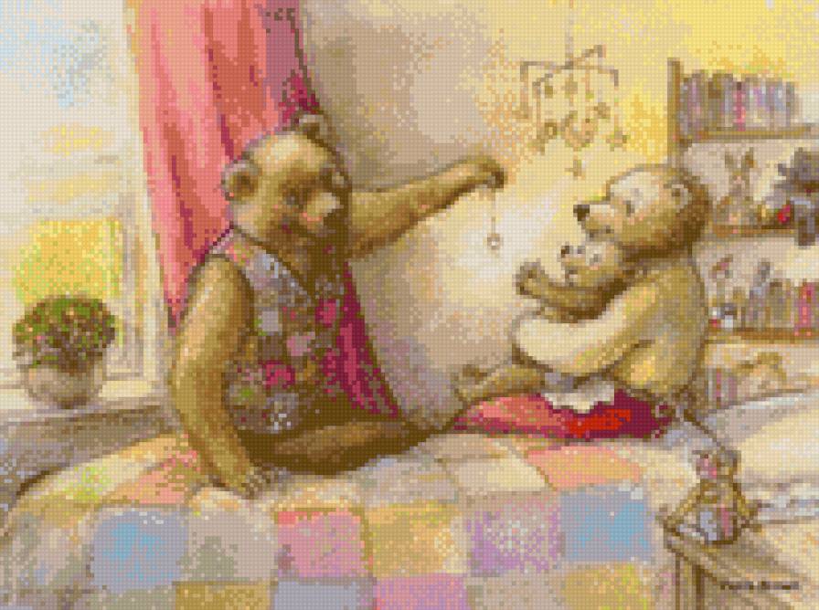 Дружная семейка - мишки, семья, игрушки - предпросмотр