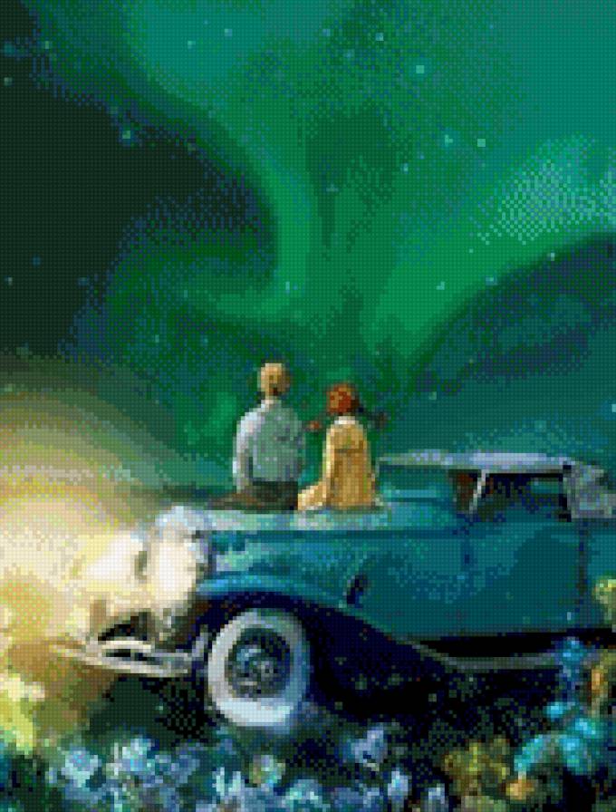 звезды - лето, небо, ночь, пара - предпросмотр