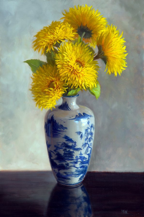 ваза с цветами - натюрморт, ваза, цветы - оригинал