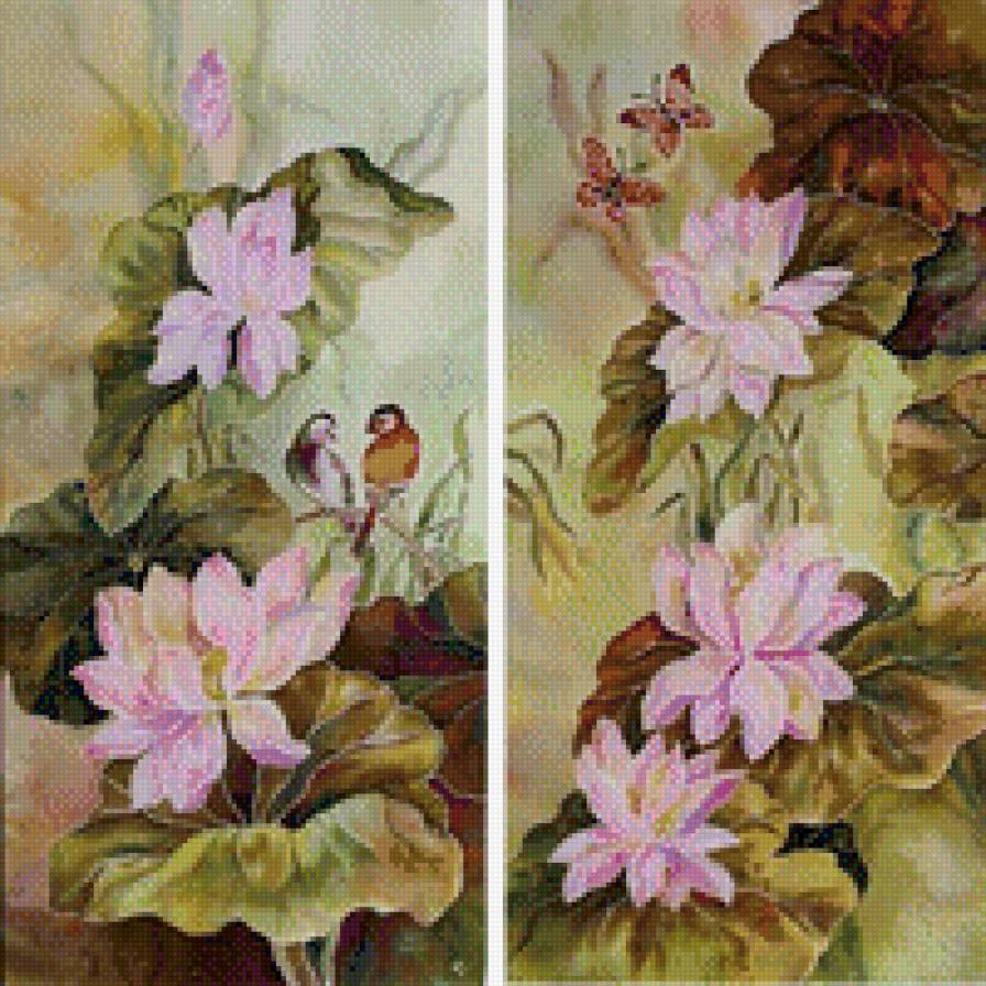 цветы и птицы - цветы и птицы - предпросмотр