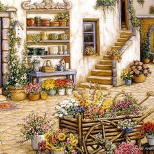 Схема вышивки «дворик»