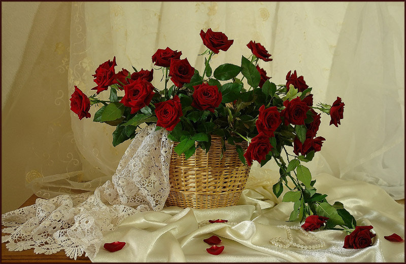 Натюрморт Розы - натюрморт, цветы - оригинал