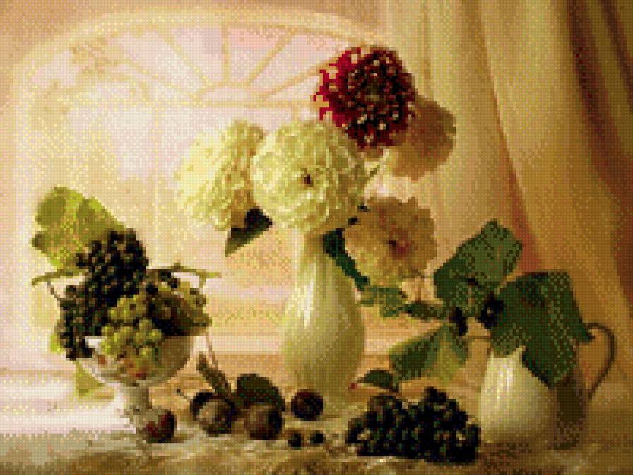 Натюрморт - цветы, натюрморт - предпросмотр