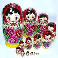 Схема вышивки «15 matrioskas»