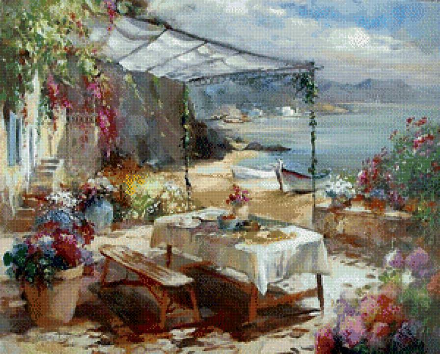 дворик - пейзаж - предпросмотр