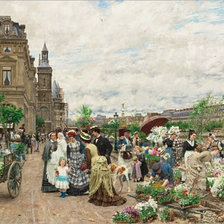 Схема вышивки «marie-franois-firmin-girard-mercado de las flores paris»