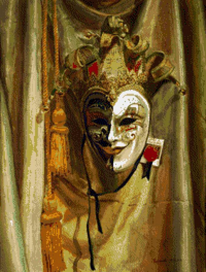 Маска на золотой парче - парча, маскарад, маска, золото - предпросмотр