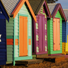 Схема вышивки «colourful-beach-huts»