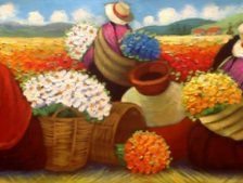 Схема вышивки «cosechando flores»