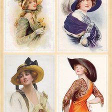 Схема вышивки «damas de finales del XIX»