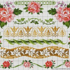 Оригинал схемы вышивки «Розы» (№809813)