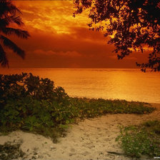 Схема вышивки «закат»