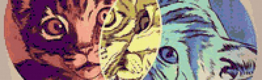 дуэт - кошки, пара, поцелуй - предпросмотр