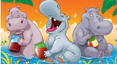 бегемотики - детям, бегемоты, бегемот, детское, мультяшки, животные - оригинал