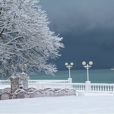 Схема вышивки «Черное море зимой...»