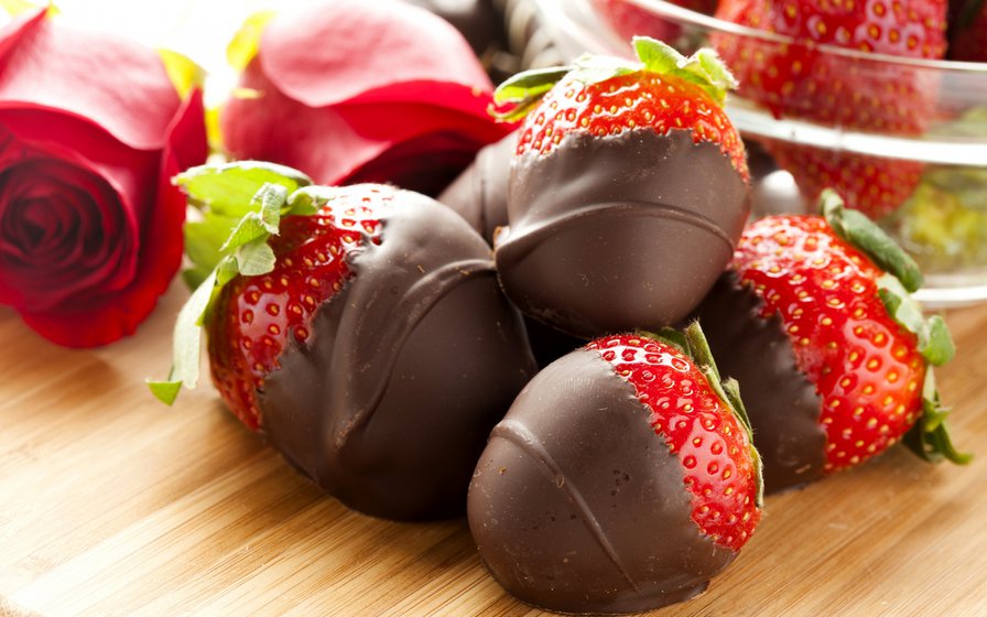 клубника в шоколаде - ягоды, на кухню, клубника, шоколад - оригинал