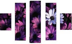 триптих цветы - цветы - оригинал