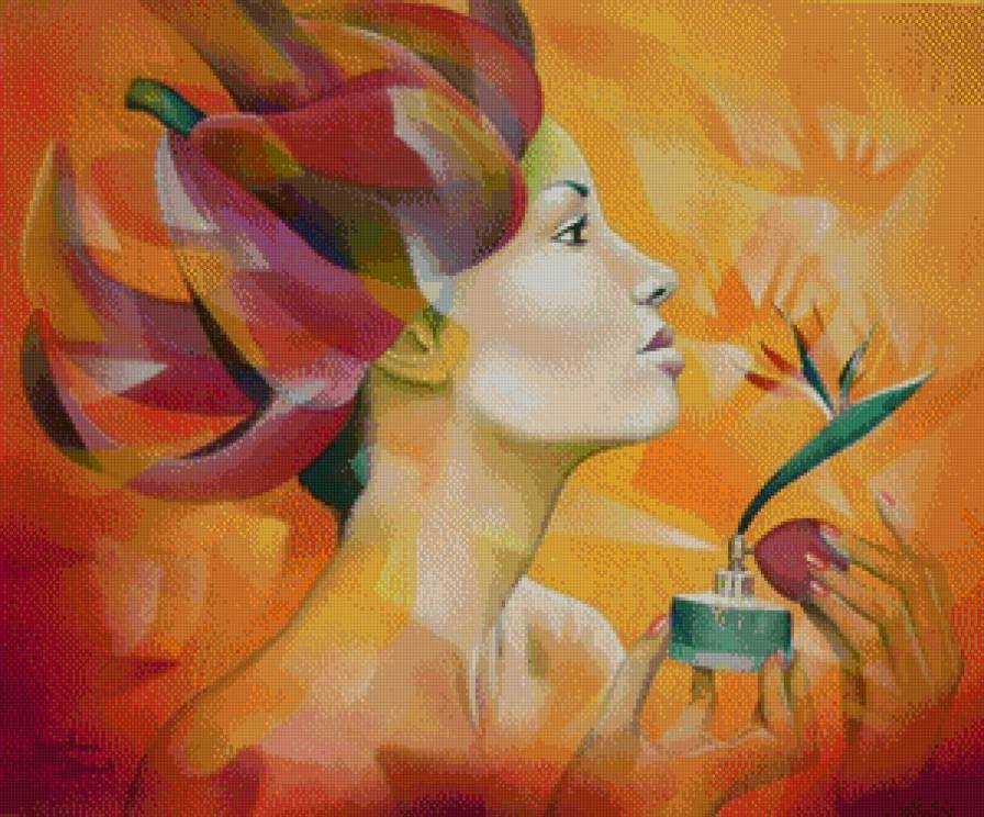 женский аромат - абстракция, девушка - предпросмотр