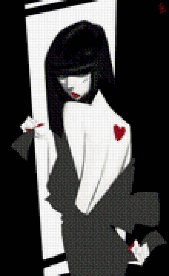 девушка в черном - предпросмотр