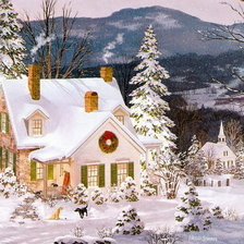 Схема вышивки «зима»