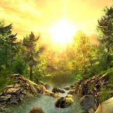 Схема вышивки «солнечное утро»