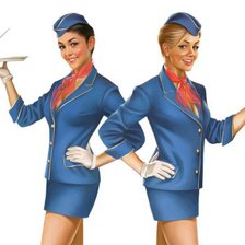 Схема вышивки «Стюардессы»