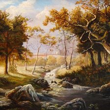 Схема вышивки «пейзаж»