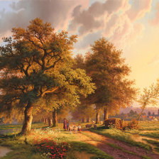 Схема вышивки «пейзаж»