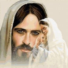 Оригинал схемы вышивки «Исус 3Д» (№812656)
