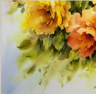 художника Mohammad Yazdchi часть4 - акварель цветы в частях - оригинал