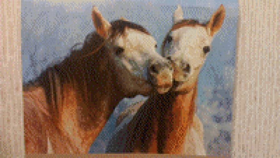 целующиеся лошадки - предпросмотр