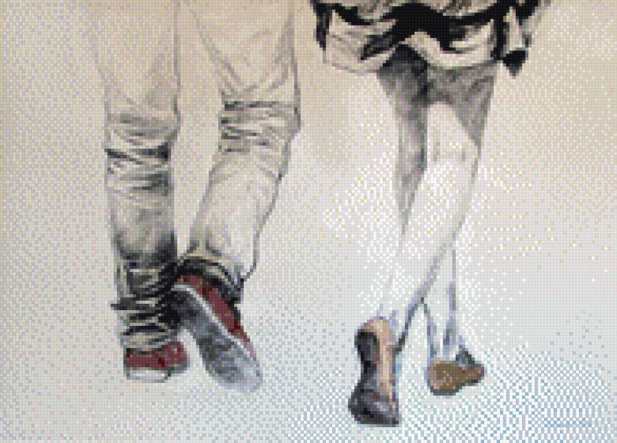 Влюбленная пара - пара, ноги, обувь, ланор, лето - предпросмотр