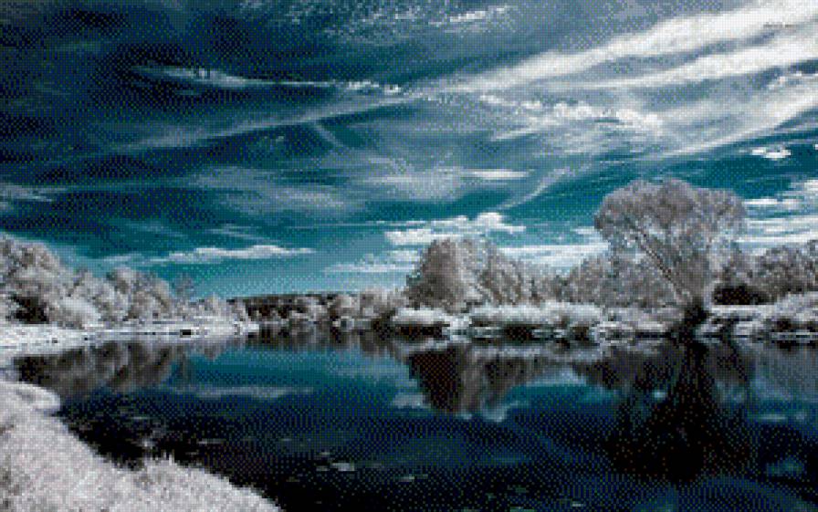 Лесное озеро - пейзаж - предпросмотр