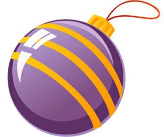 новогодние атрибуты - шар, рождество, новый год - оригинал
