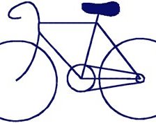 Схема вышивки «Велосипед монохром»