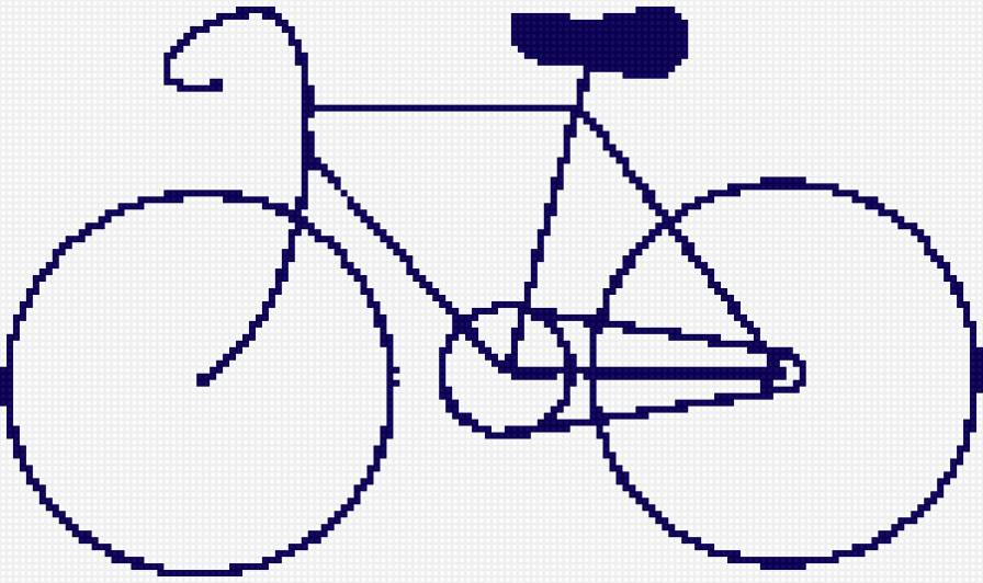 Велосипед монохром - велосипед - предпросмотр