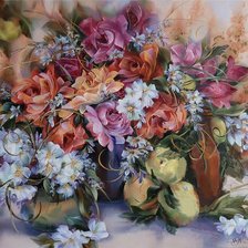 Схема вышивки «цветы»